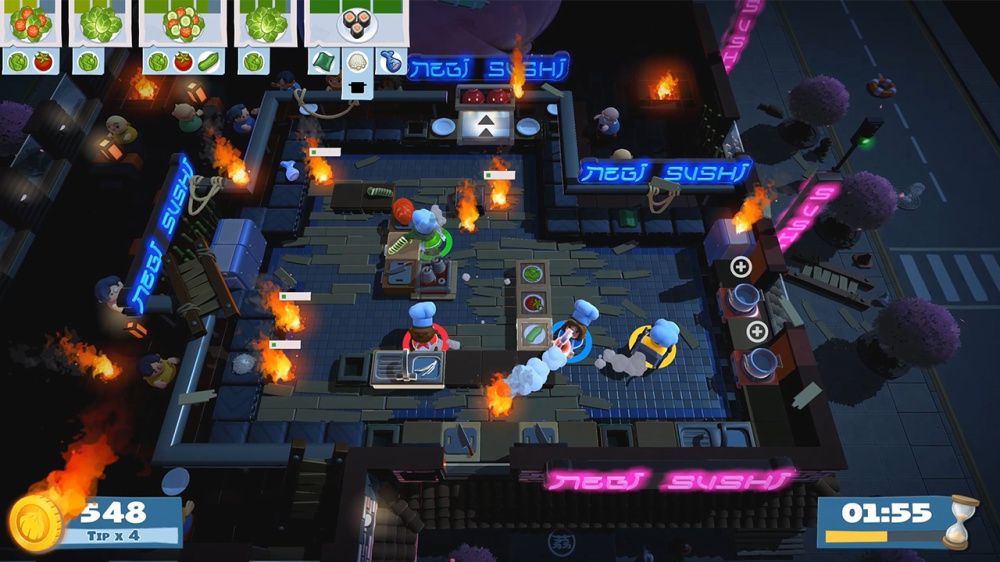 オーバークック2のゲーム画面