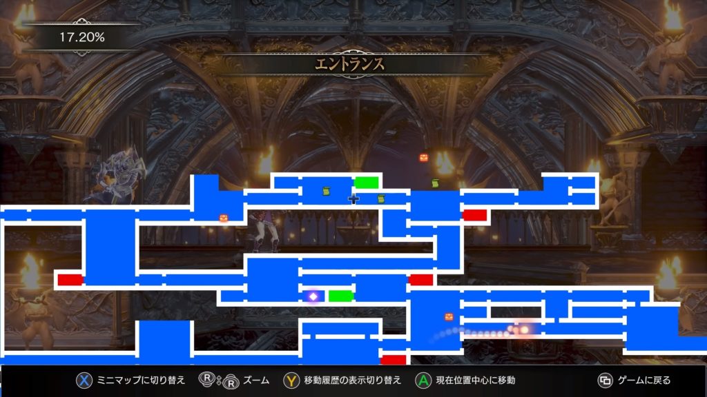 Bloodstainedのゲーム画面