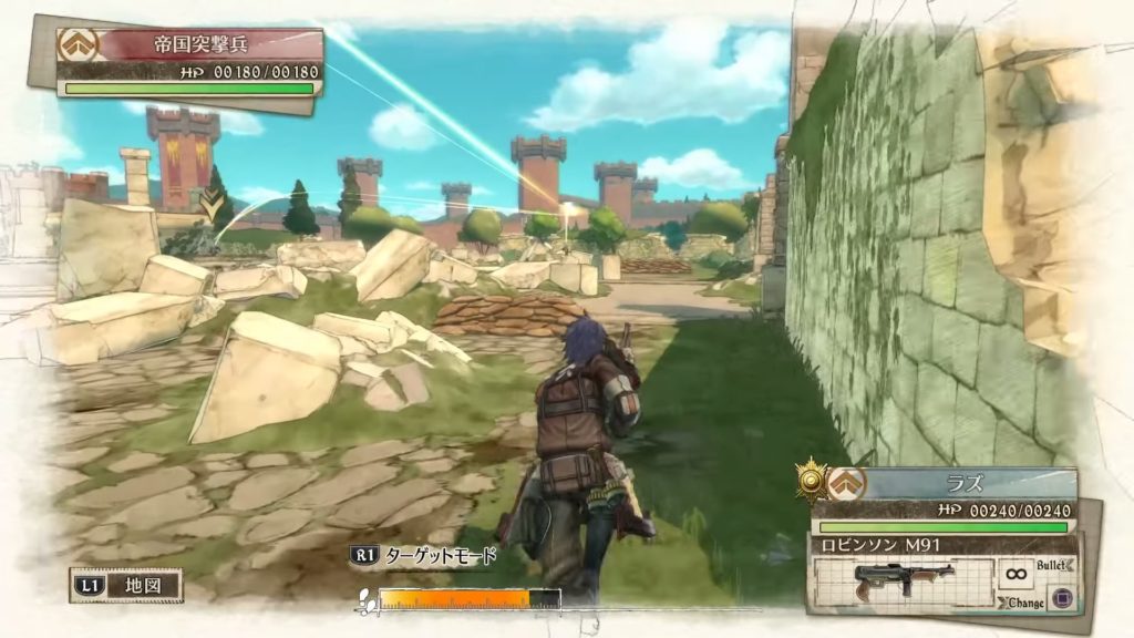 戦場のヴァルキュリア4のゲーム画面