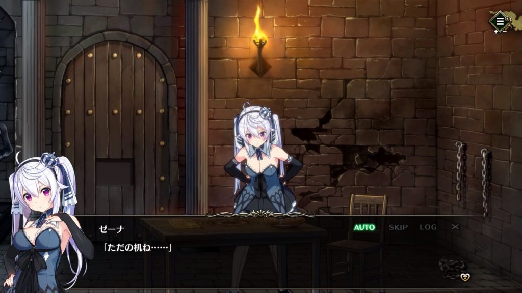 女の子がお城の中を探索している
