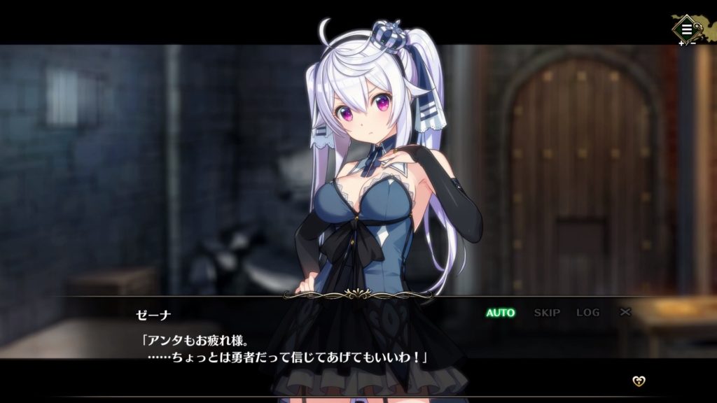 女の子が勇者に話しかけている