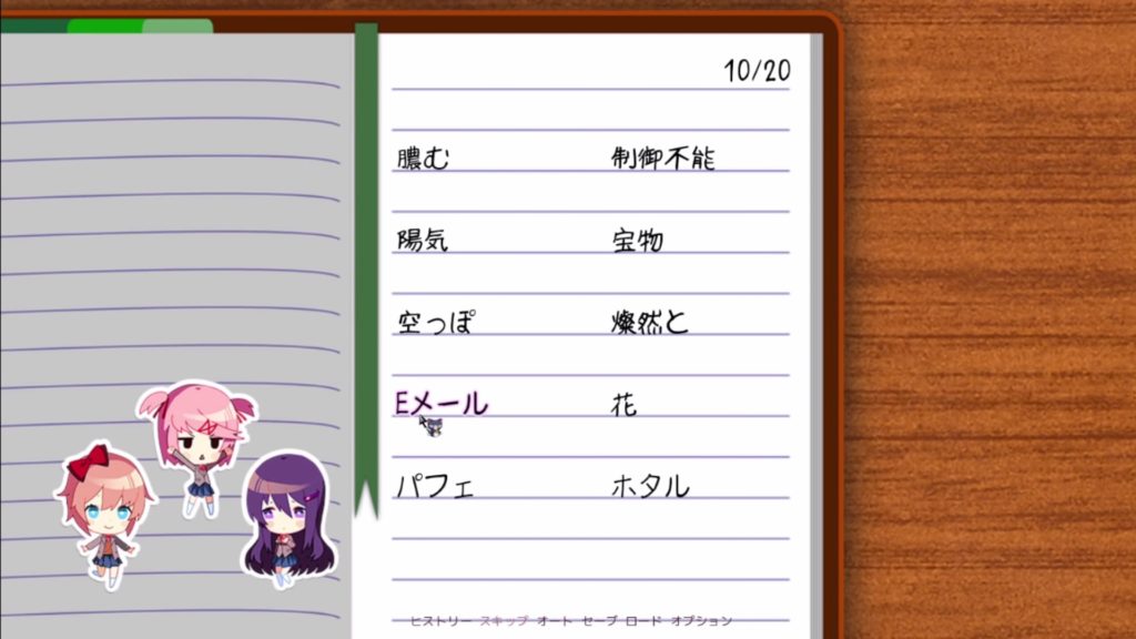 ドキドキ文芸部!のゲーム画面